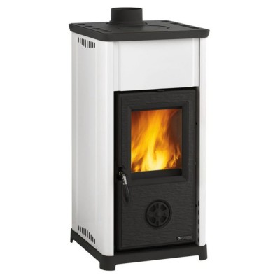 Italian wood burning stove La Nordica Tea white, 6.6kW - Italian wood burning stoves and fireplaces