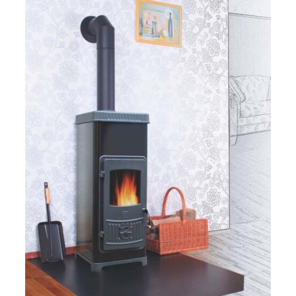 Wood burning stove Plamen Dora 10N green, 7.2kW, Log | Cast Iron Wood Burning Stoves | Wood Burning Stoves |