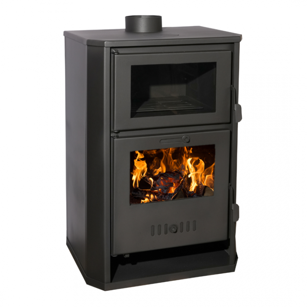Wood burning stove with back boiler and oven Balkan Energy Suzana, 11.6kW - 17.5kW | Wood Stoves With Back Boiler | Wood Burning Stoves |