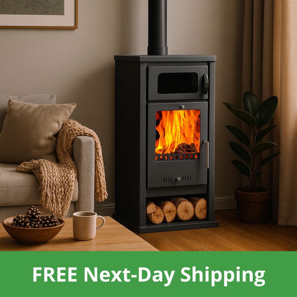 Wood burning stove with oven Balkan Energy Troy 7.8kW Wood burning stove with oven Balkan Energy Troy 7.8kW
