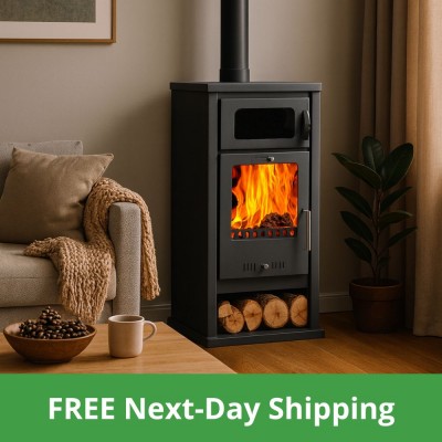 Wood burning stove with oven Balkan Energy Troy 7.8kW - Product Comparison