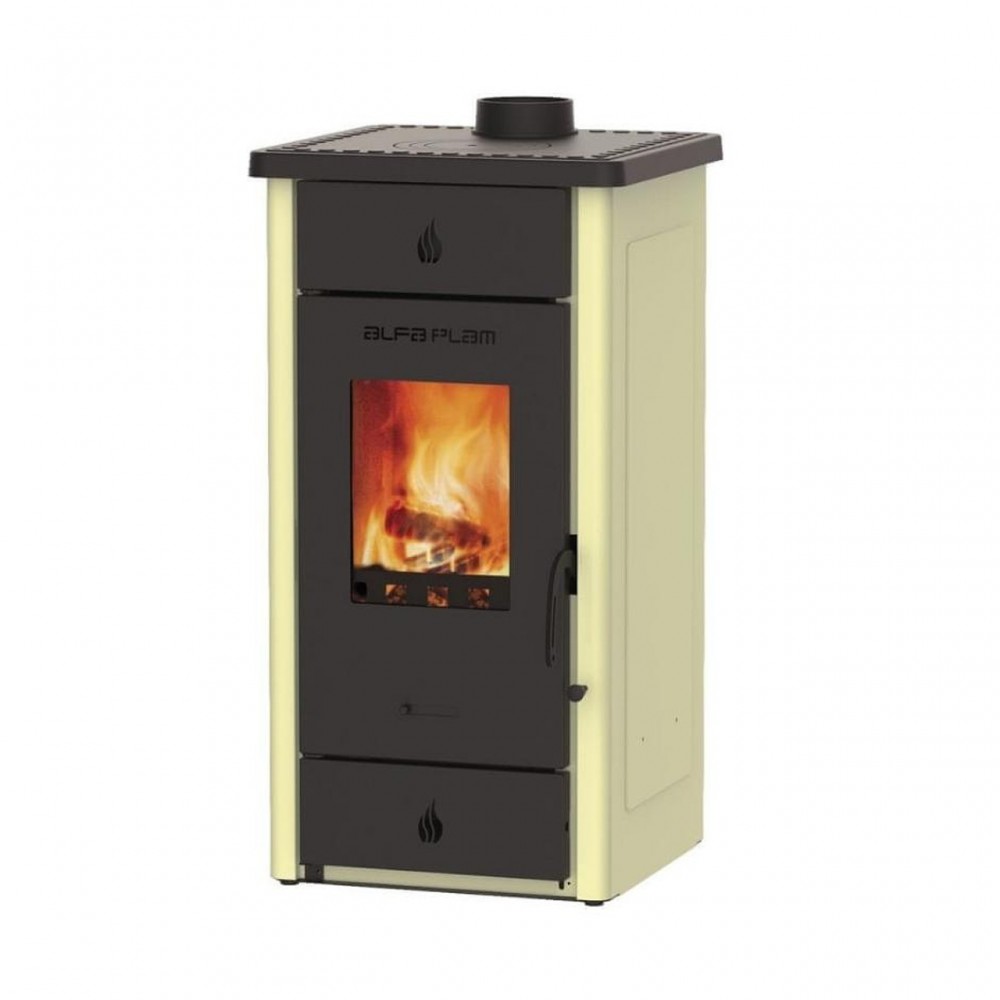 Wood burning stove Alfa Plam Elita 3 Ivory 7kW, Log | Wood Burning Stoves | Stoves |