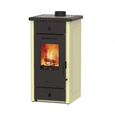 Wood burning stove Alfa Plam Elita 3 Ivory 7kW, Log - Product Comparison
