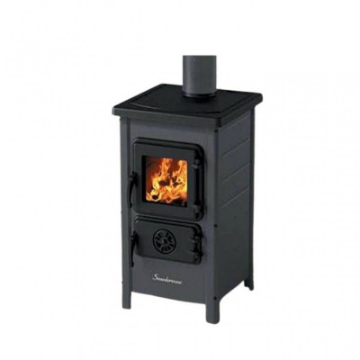 Wood burning stove MBS Happy 6kW Grey, Log - Wood Burning Stoves