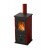 Wood Burning Stove With Back Boiler MBS Thermo Vesta Red, 11.2kW