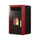 Pellet stove with back boiler Alfa Plam Commo 12 Red, 12kW | Pellet Stoves With Back Boiler | Pellet Stoves |