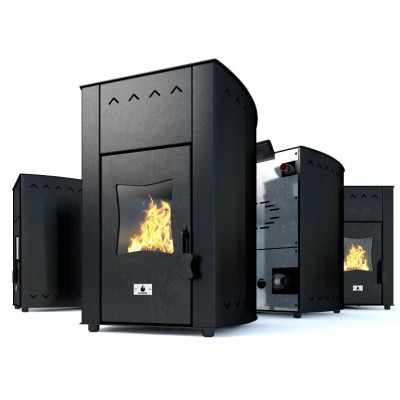 Pellet boiler stove Eco Spar Minima Black, 12kW - Pellet Stoves