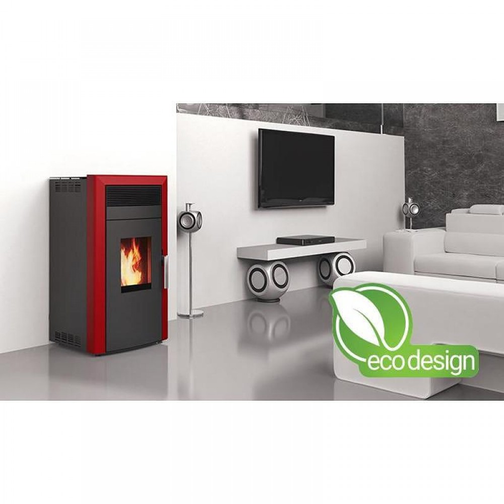 Pellet stove with back boiler Alfa Plam Commo 15 Bordeaux, 15kW | Pellet Stoves With Back Boiler | Pellet Stoves |
