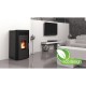Pellet stove with back boiler Alfa Plam Commo 15 Black, 15kW | Pellet Stoves With Back Boiler | Pellet Stoves |