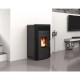 Pellet stove with back boiler Alfa Plam Commo 15 Black, 15kW | Pellet Stoves With Back Boiler | Pellet Stoves |