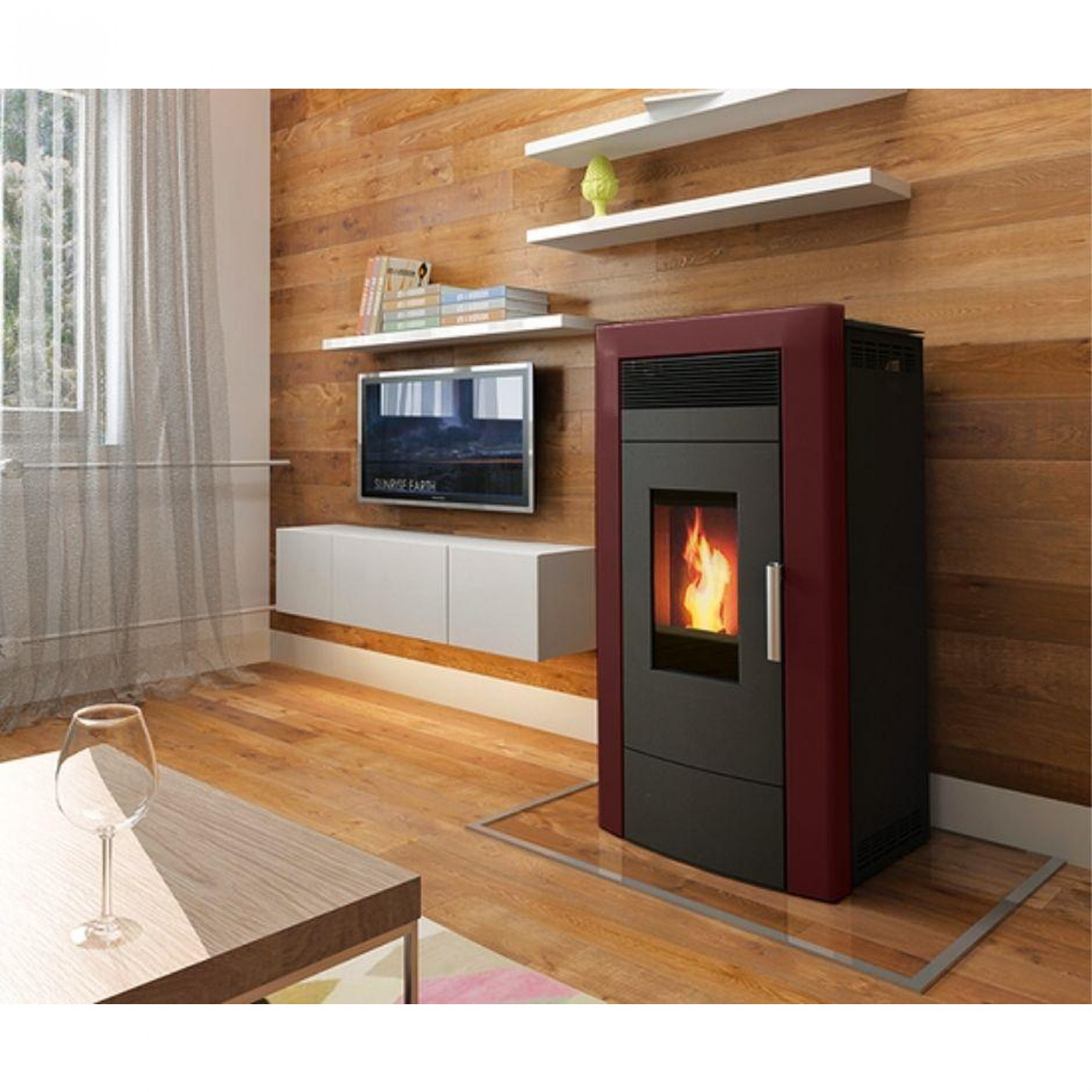 ᐉ Pellet boiler stove Alfa Plam Commo Bordeaux, 22.5kW – Top Prices ...