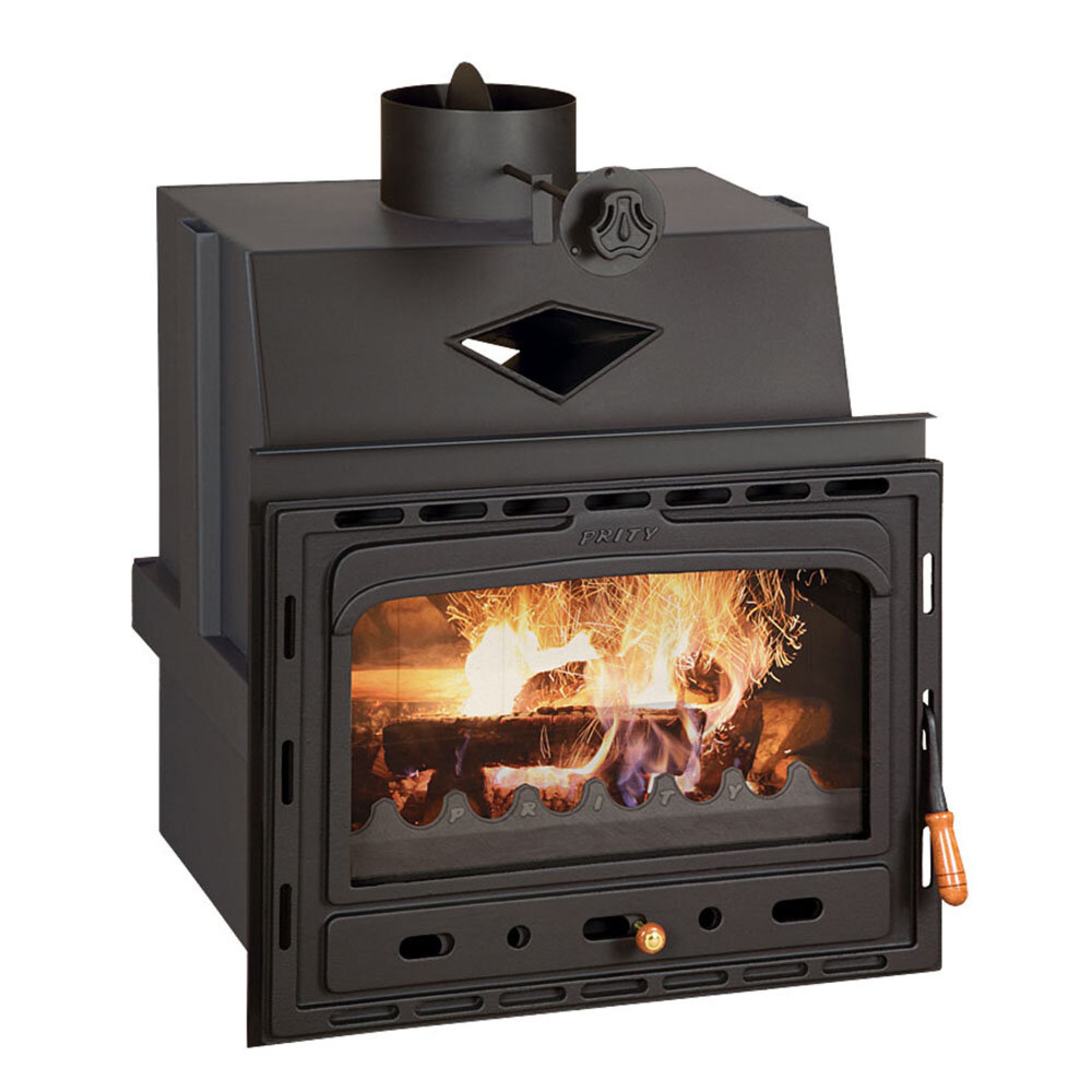 Wood Burning Fireplace Prity C, 15.8kW – Best Price & Free Delivery