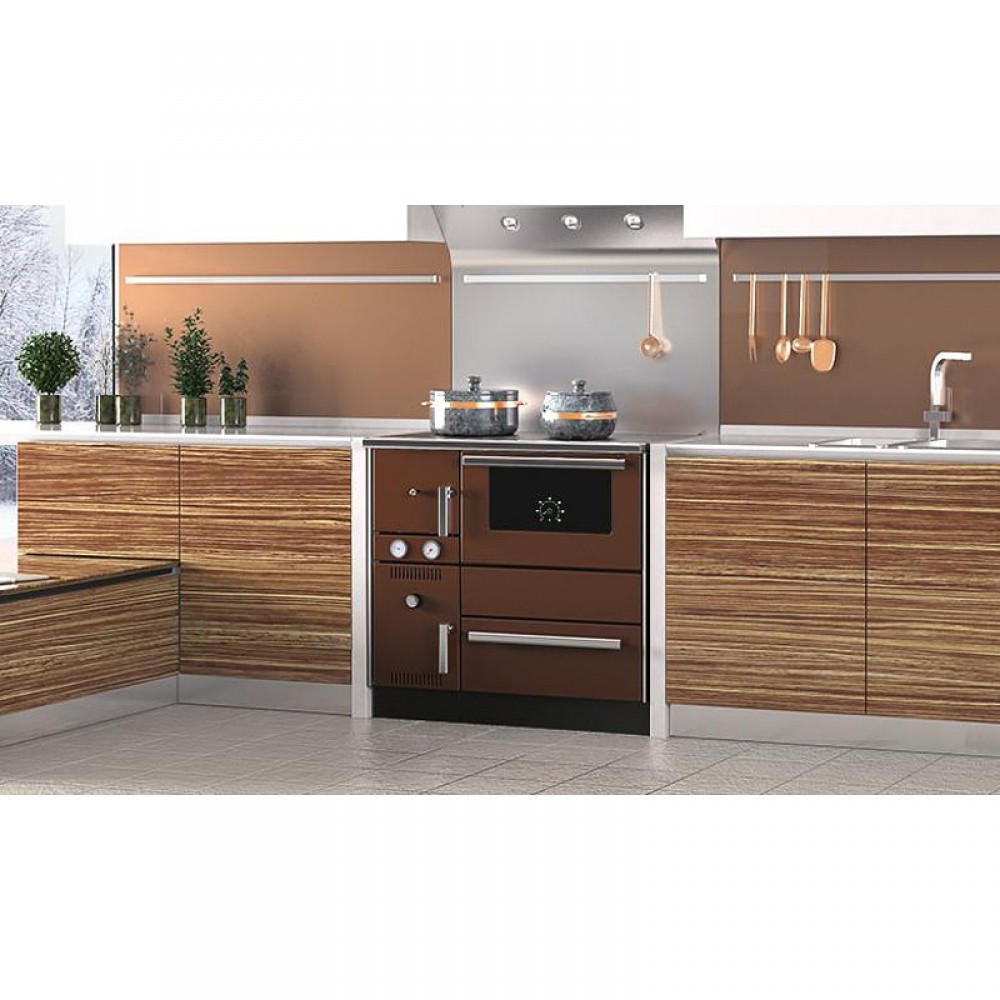 Wood cooker stove with back boiler Alfa Plam Alfa Term 20 Brown, 23kW | Wood Cooker Stoves |  |