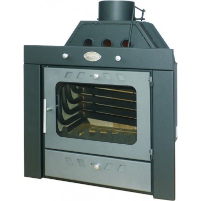 Wood Burning Fireplace with Back Boiler Zvezda Camera B10 VR 16, 16.4kw - Back Boiler Fireplaces