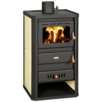 Multi Fuel Stove With Back Boiler Prity S2 W10, 13.3kW - Stoves
