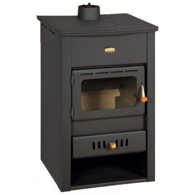 Wood Burning Stove With Back Boiler Prity K2 CP W10 With Cast Iron Top, 13.3kW - Stoves