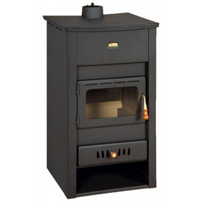 Wood Burning Stove With Back Boiler Prity K2 CP W13 With Cast Iron Top, 15kW - Prity