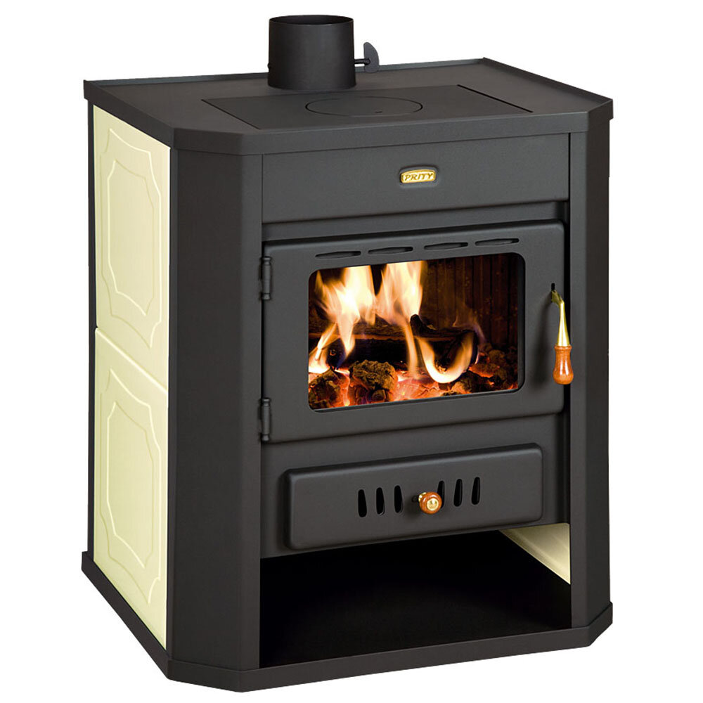 Wood Burning Stove With Back Boiler Prity WD W15, 12kW | Wood Stoves With Back Boiler | Wood Burning Stoves |