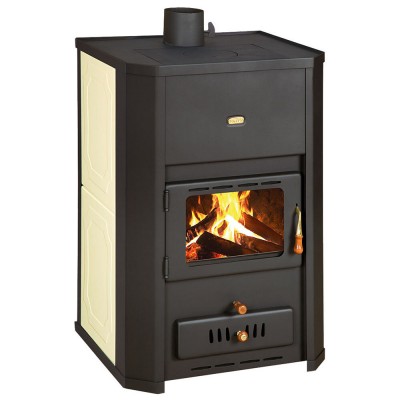 Wood Burning Stove With Back Boiler Prity WD W24, 24.3kW - Prity