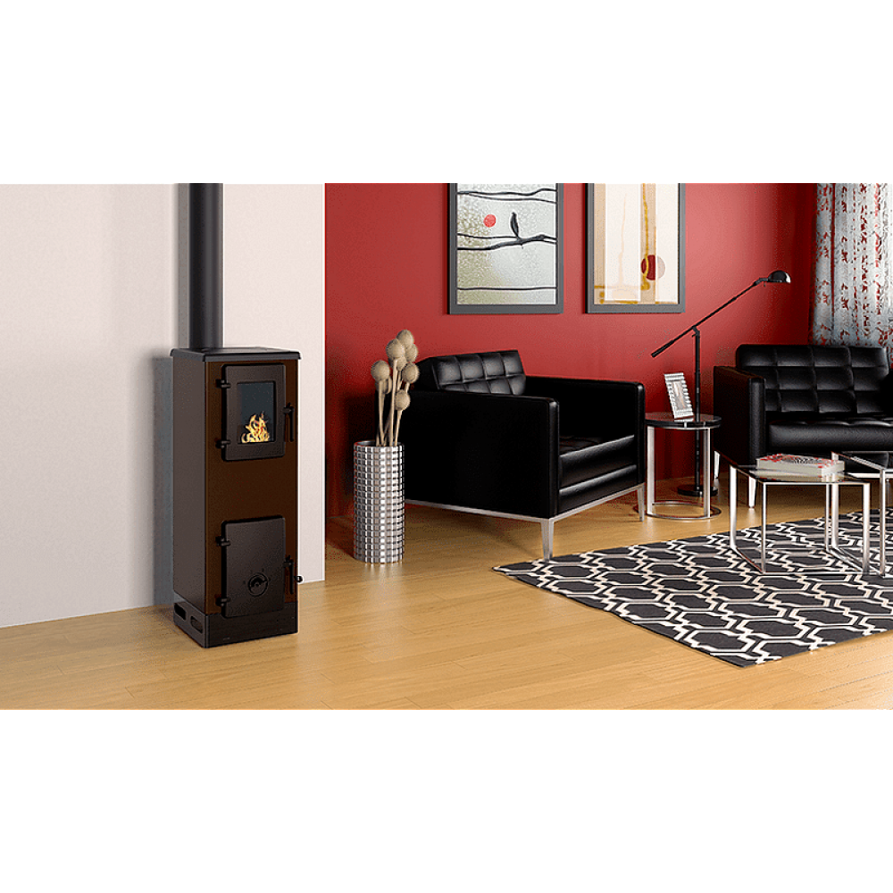 Wood burning stove Alfa Plam Vulkan S 4kW Brown, Log | Wood Burning Stoves | Stoves |