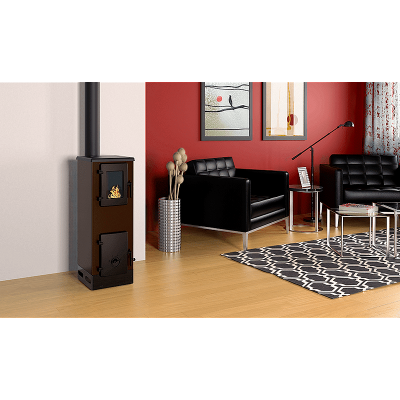 Wood burning stove Alfa Plam Vulkan S 4kW Brown, Log - Product Comparison