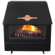 Wood burning stove Alfa Plam Rustikal with cast iron door, 11kW, Log | Cast Iron Wood Burning Stoves | Wood Burning Stoves |