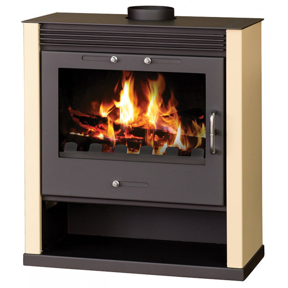 Multi Fuel Boiler Stove Victoria 05 Rubin BO, ivory,13kW | Multi Fuel Stoves With Back Boiler | Stoves |