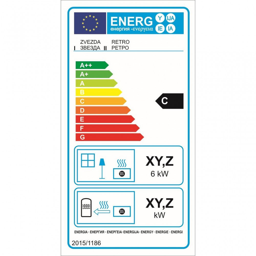 Wood burning stove Zvezda Retro G 6kW, Log | Wood Burning Stoves | Stoves |
