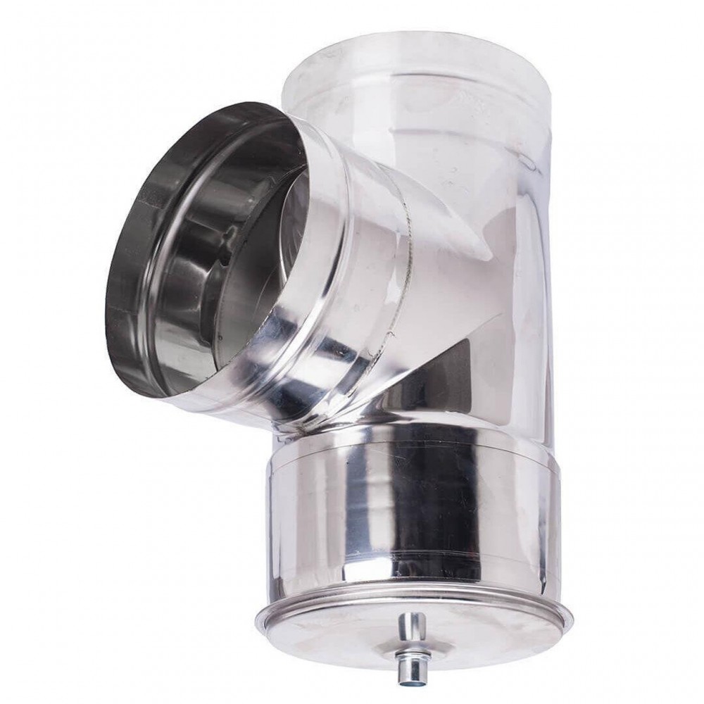 Flue kit for pellet stove, Stainless steel AISI 304, 80-120mm | Flue Kits | Chimney |