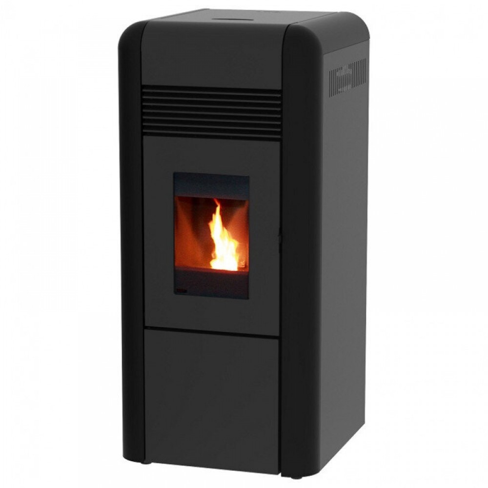 Pellet stove with back boiler Alfa Plam Dino Black, 17kW | Pellet Stoves With Back Boiler | Pellet Stoves |