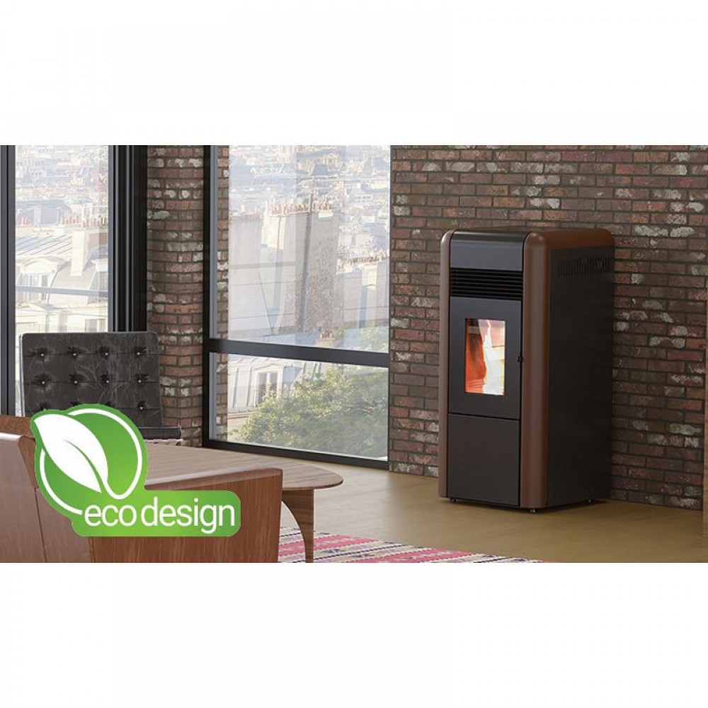 Pellet stove with back boiler Alfa Plam Dino 27 Brown, 27kW | Pellet Stoves With Back Boiler | Pellet Stoves |