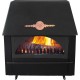 Wood Burning Stove With Back Boiler Alfa Plam Rustikal E with cast iron door, 14kW | Wood Stoves With Back Boiler | Wood Burning Stoves |