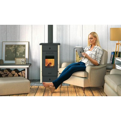 Wood burning stove Alfa Plam Elita 3 Ivory 7kW, Log - Product Comparison