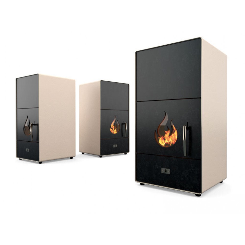 Pellet Boiler Stove Eco Spar Nova Ivory, 25kW | Pellet Stoves With Back Boiler | Pellet Stoves |