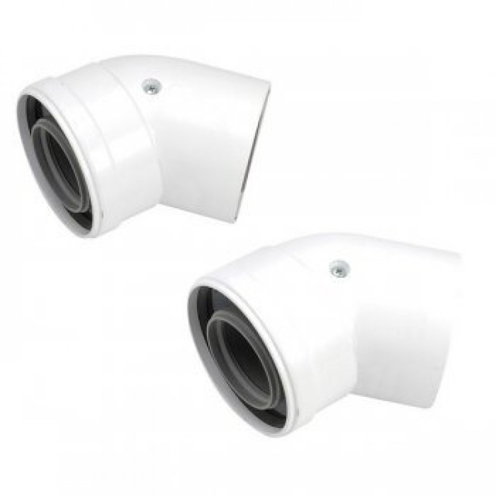 Set of 2 coaxial 45° flue elbow for gas boiler Viessmann Ø60/100mm | Accessories for Gas Boilers | Gas |
