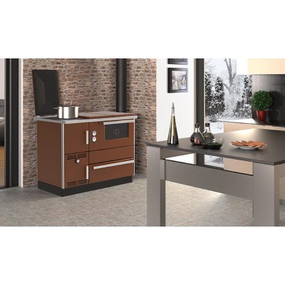 Wood burning cooker with back boiler Alfa Plam Alfa Term 35 Brown Right, 32kW - Product Comparison