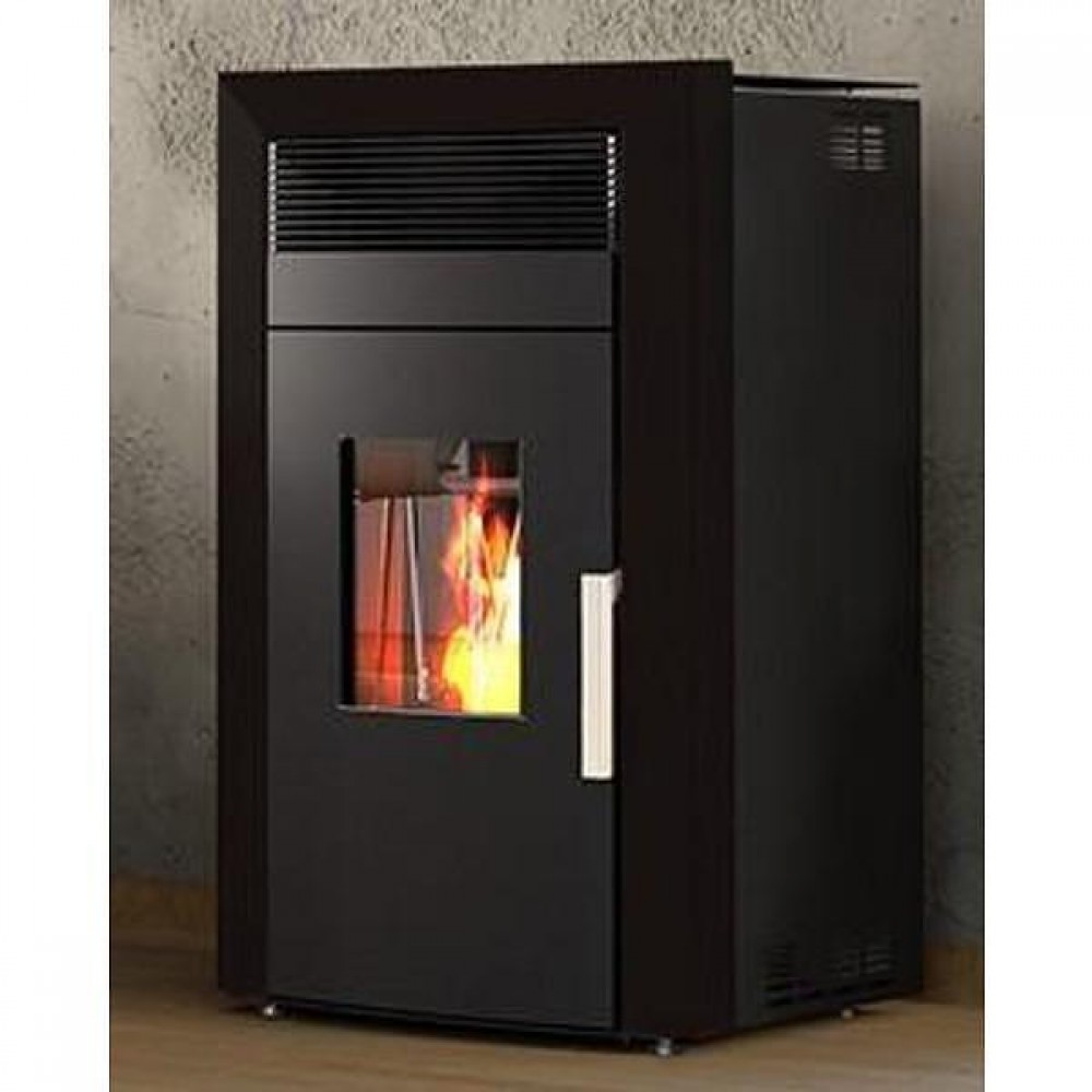 Pellet stove with back boiler Alfa Plam Commo 12 Black, 12kW | Pellet Stoves With Back Boiler | Pellet Stoves |