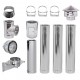 Flue kit Stainless steel Insulated Ф130 (inner diameter), 4.7m | Flue Kits | Chimney |