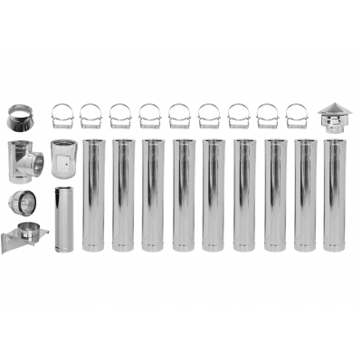 Flue kit Stainless steel Insulated Ф200 (inner diameter), 10.7m - Product Comparison