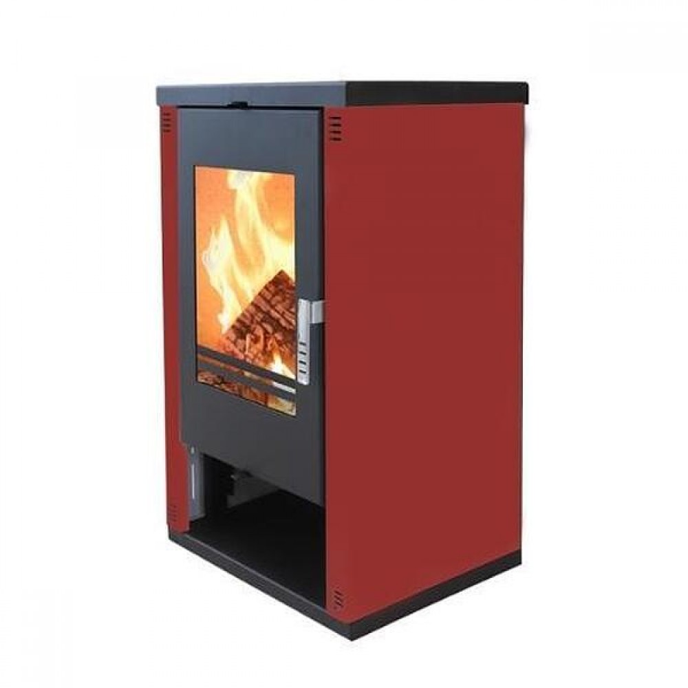 Wood burning stove Verso Theia, Bordeaux, 9kW | Wood Burning Stoves | Stoves |