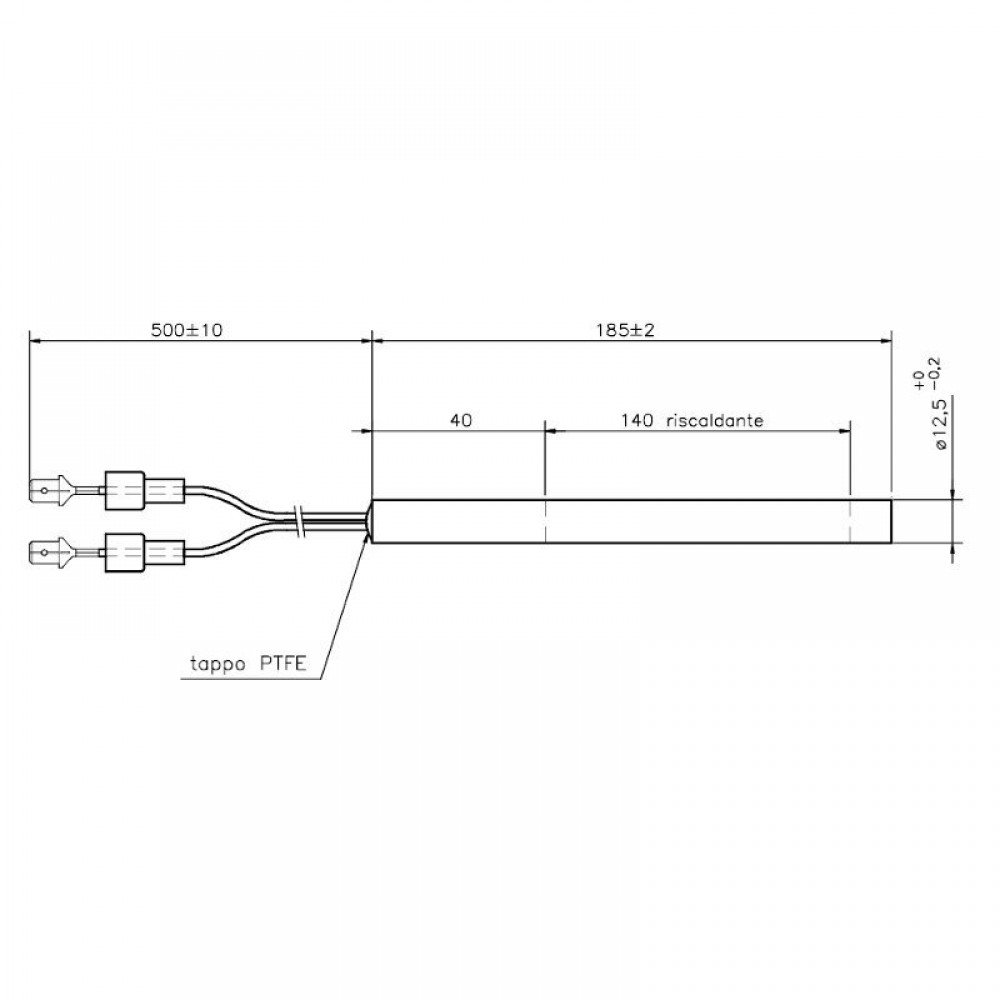 Heating element for pellet stoves La Nordica and others, total length 185mm, 400W | Igniters / Resistors | Pellet Stove Parts |