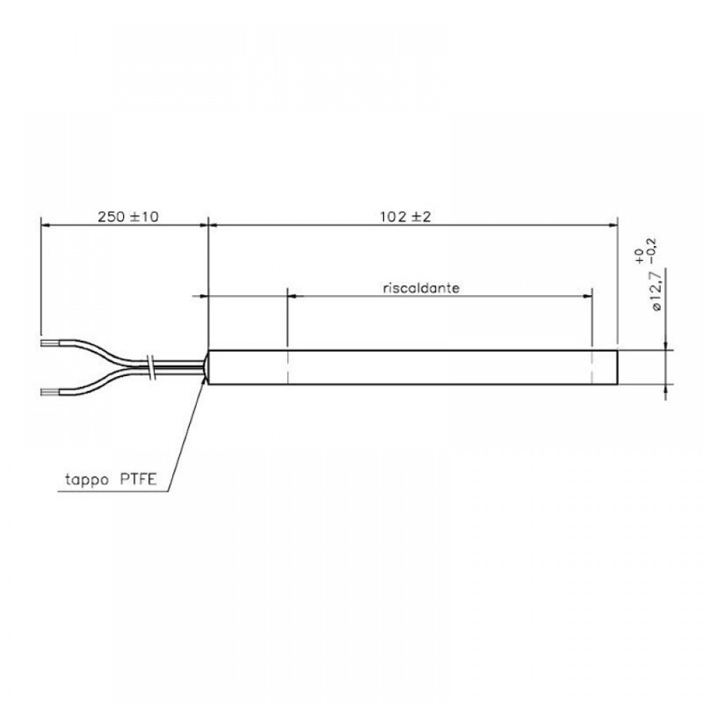 Heating element for pellet stoves Arce, Cadel, Eurofiamma, Eurosteack and others, total length 101mm, 300W | Igniters / Resistors | Pellet Stove Parts |