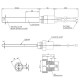 Low-voltage heating element for pellet stoves, total length 126mm, 120W to 24V | Igniters / Resistors | Pellet Stove Parts |