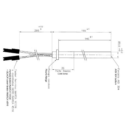 Igniter / Heating element for pellet stoves Ecoforest and others, total length 155mm, 250W - Product Comparison