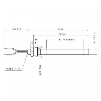 Igniter / Heating element for pellet stoves BURNiT, Ecospar, MCZ, Palazzetti, Edilkamin and others, total length 190mm, 350W - Product Comparison