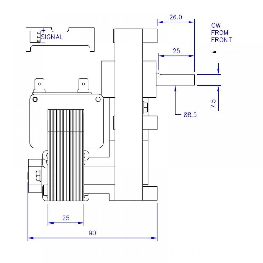 Gear motor Mellor FB1324, 2RPM for pellet stove Caminetti Montegrappa, Edilkamin and others | Gear Motors | Pellet Stove Parts |