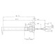 Heating element for pellet stoves Palazzetti and others, total length 188mm, 350W | Igniters / Resistors | Pellet Stove Parts |