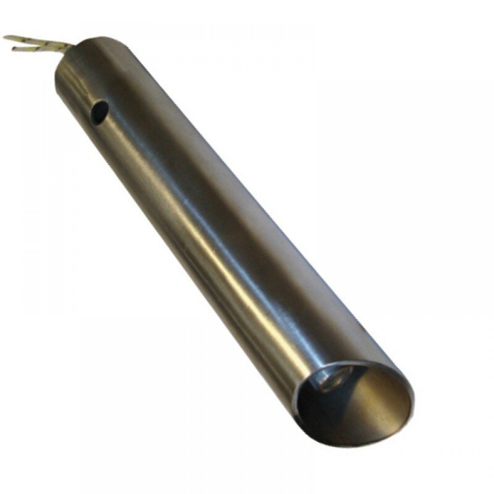Heating element with air-canalizing tube for pellet burner Ferroli, Anselmo Cola and others, total length 120mm, 350W | Igniters / Resistors | Pellet Burner Parts |