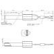 Ceramic heating element for pellet stoves, total length 102mm, 250W | Igniters / Resistors | Pellet Stove Parts |