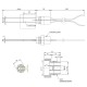 Low-voltage heating element for pellet stoves, total length 123mm, 120W to 24V | Igniters / Resistors | Pellet Stove Parts |
